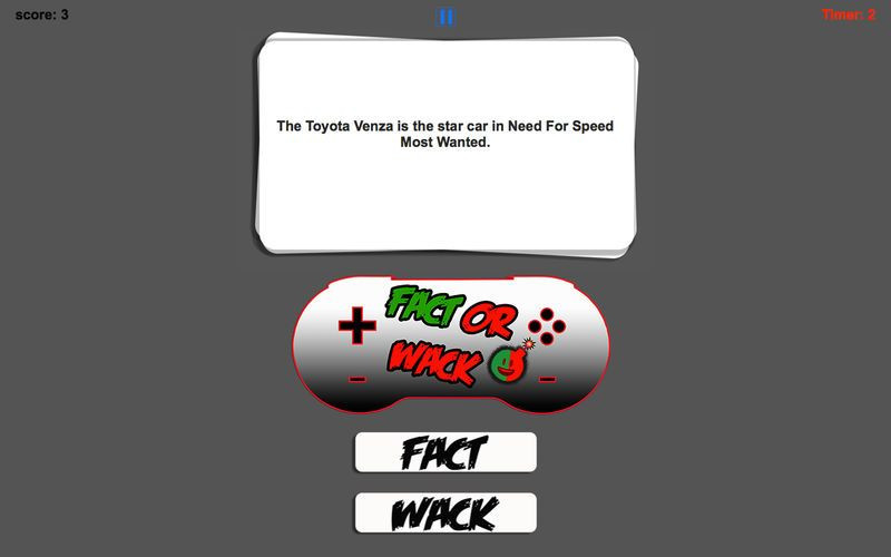 FACT OR WACK video games - кадр 1