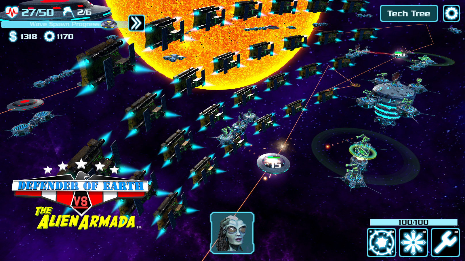 DEFENDER OF EARTH VS THE ALIEN ARMADA - кадр 1