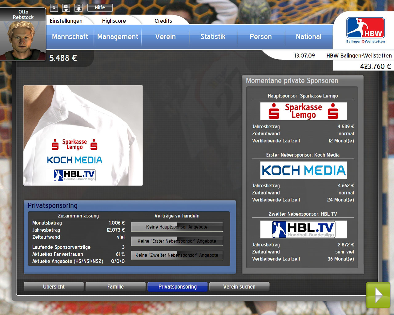 Handball Manager 2010 - кадр 5