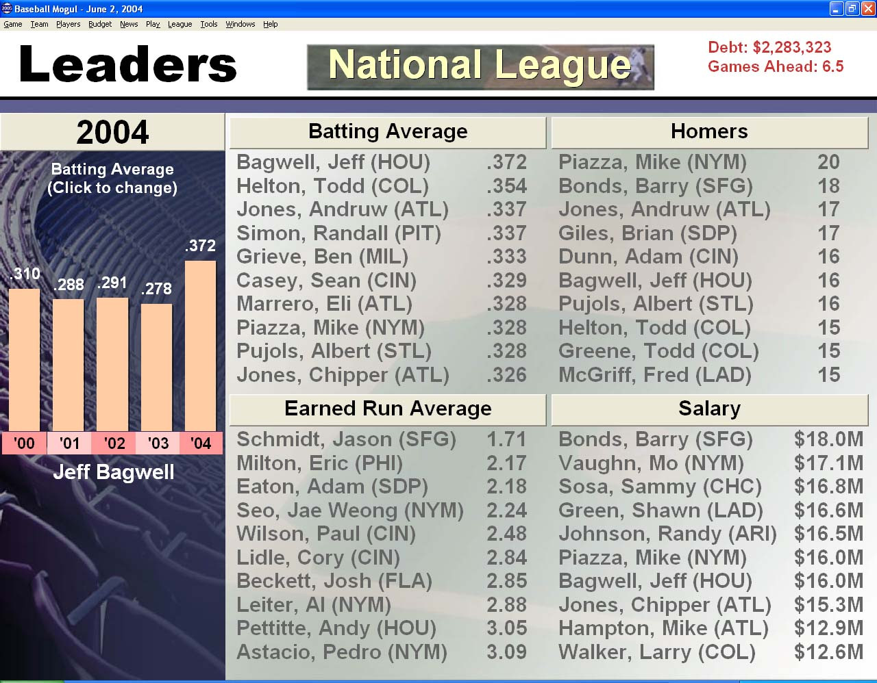 Baseball Mogul 2005 - кадр 4