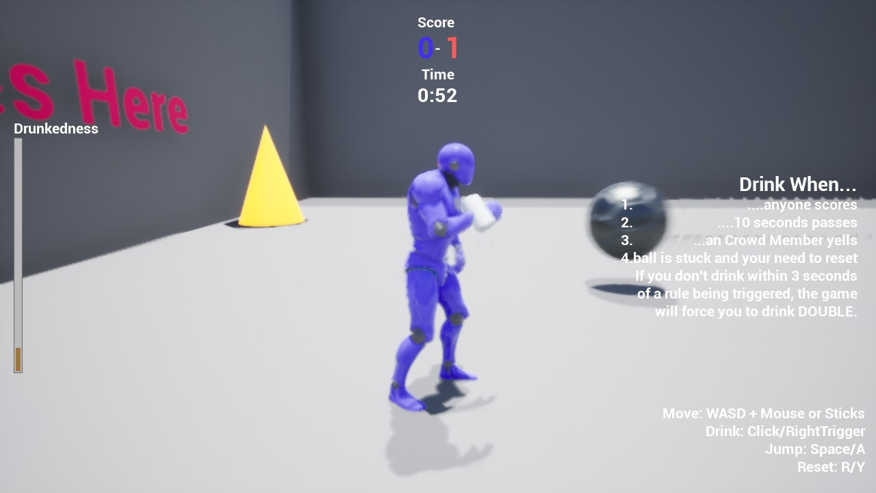 LDJam: Participating in a Drinking Game While Playing Soccer (itch) - кадр 1
