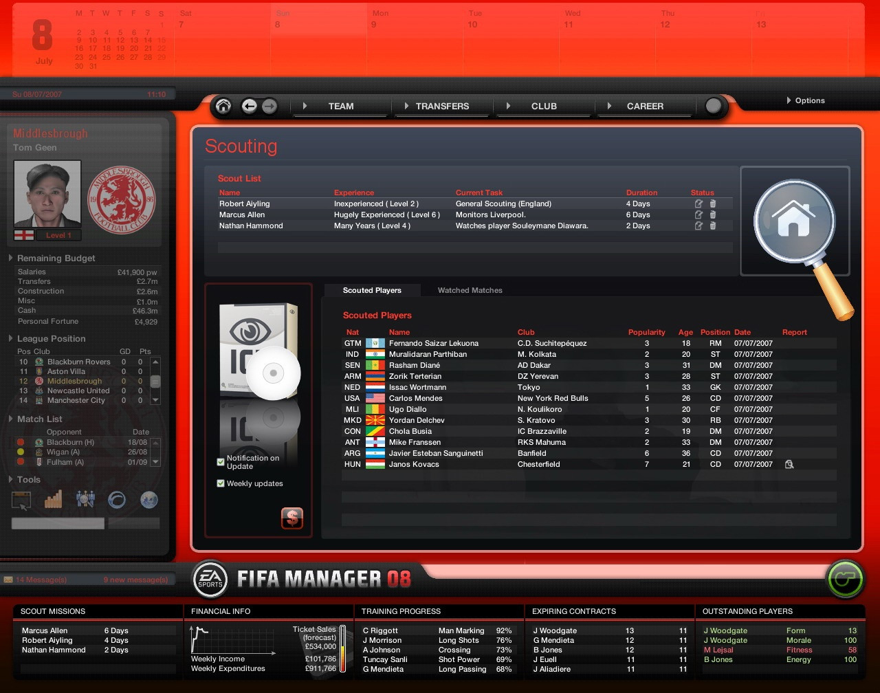 FIFA Manager 08 - кадр 6