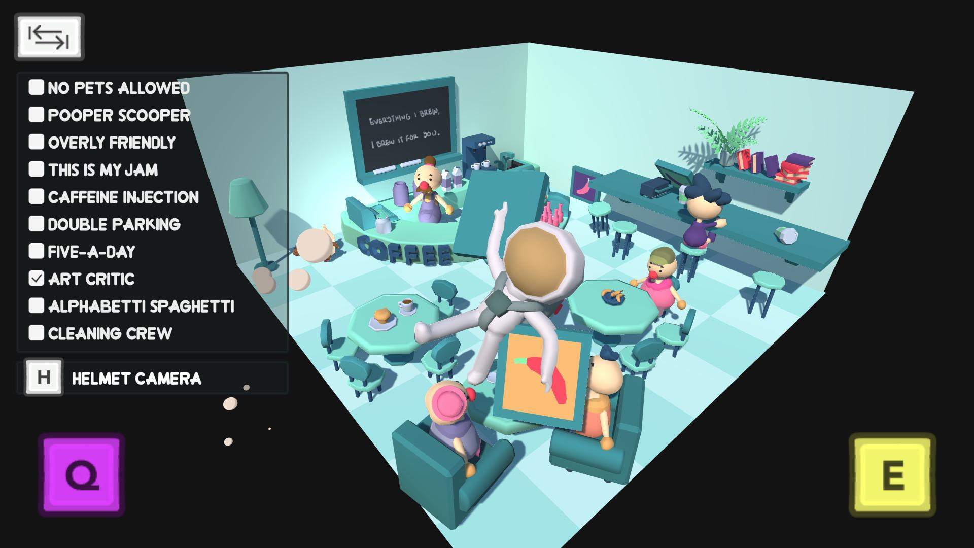 Space Co-op Qwop in a Coffee Shop (itch) - кадр 2