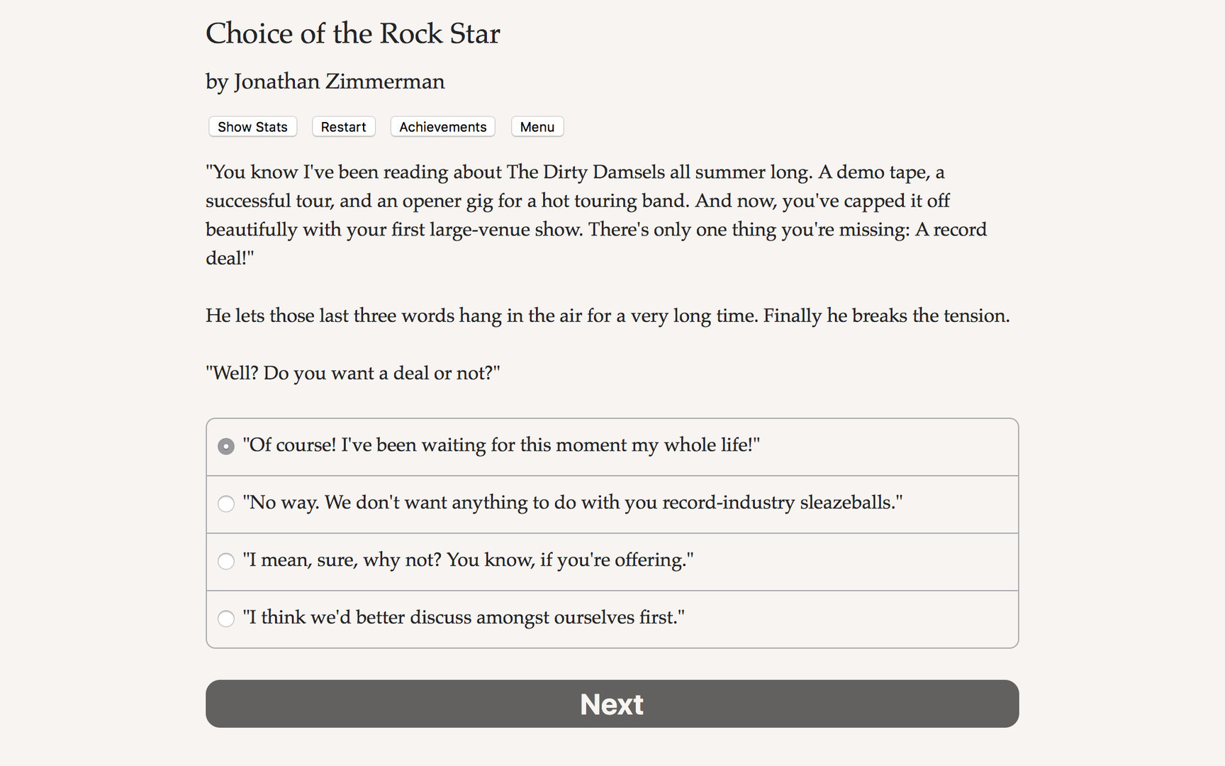 Choice of the Rock Star - кадр 1