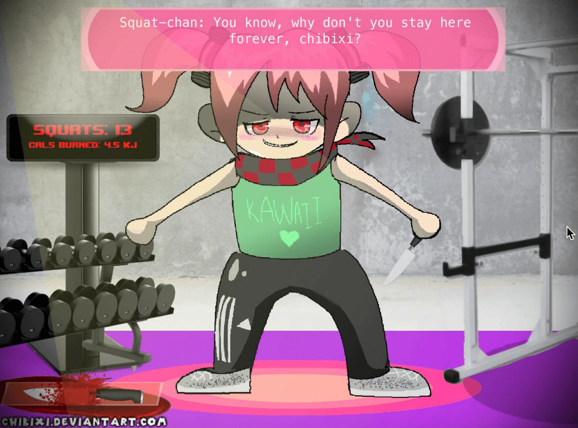 Squat With Me Or Die: Fitness Dating Simulator (itch) - кадр 1