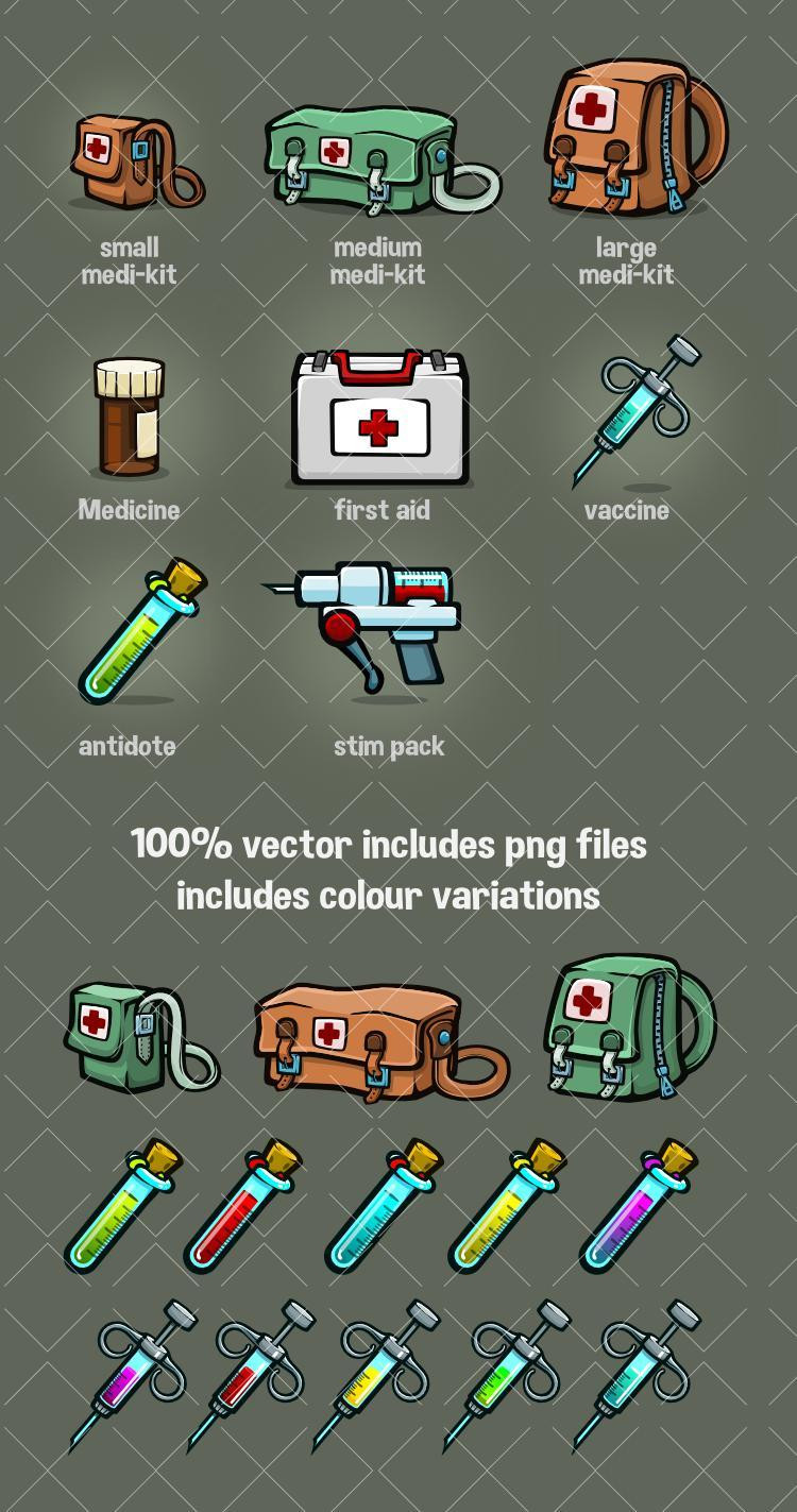 Medi-pack icon collection (itch) - кадр 1