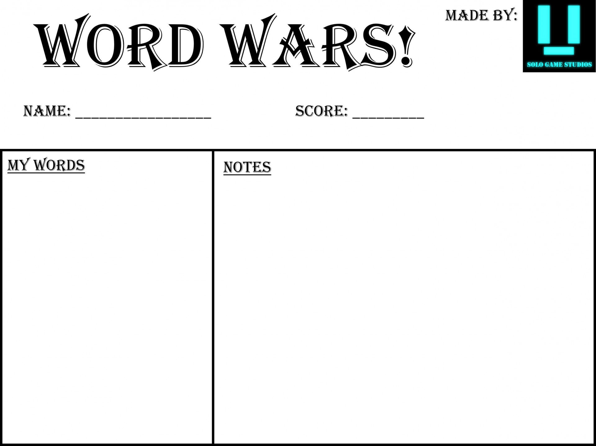 Word Wars! (itch) - кадр 3