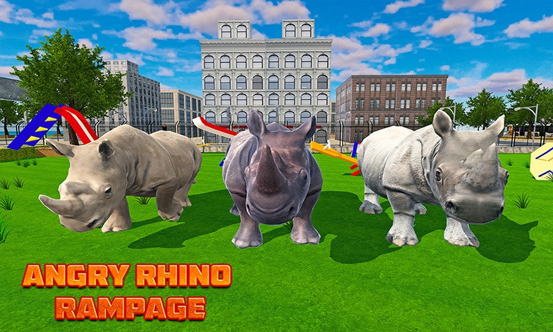 Wild Rhino City Rampage (itch) - кадр 1