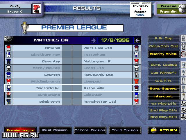Premier Manager '97 - кадр 1