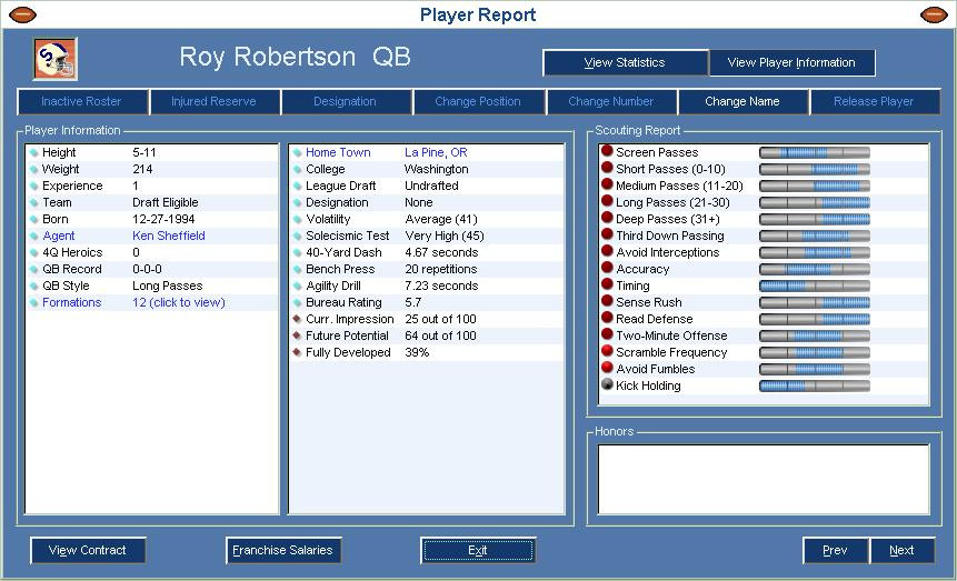 Front Office Football 2004 - кадр 2