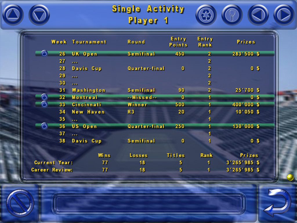 Tennis Elbow 2006 - кадр 1