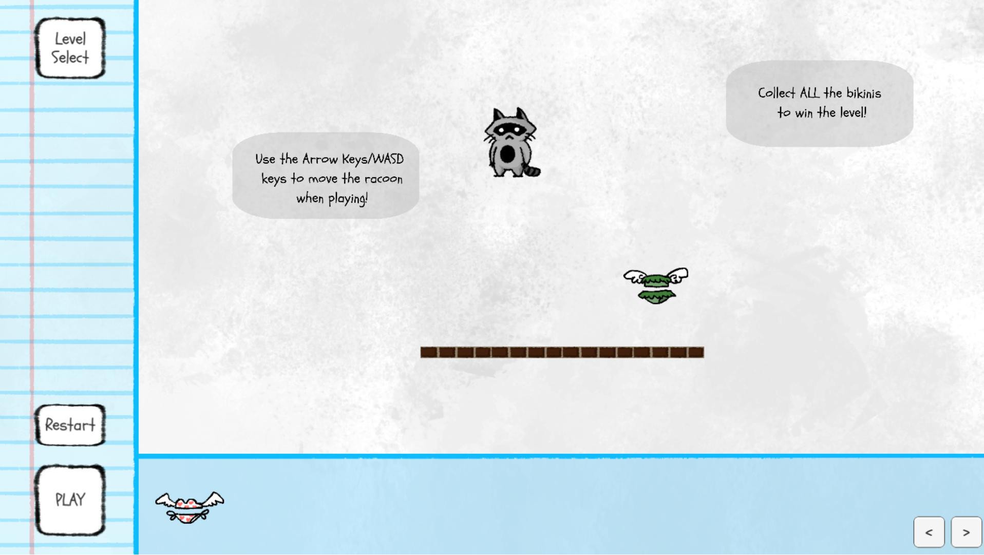Finished Racoon Bikini Game (itch) - кадр 1