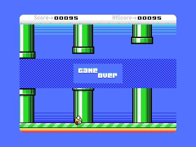 Flappybird for MSX (itch) - кадр 1