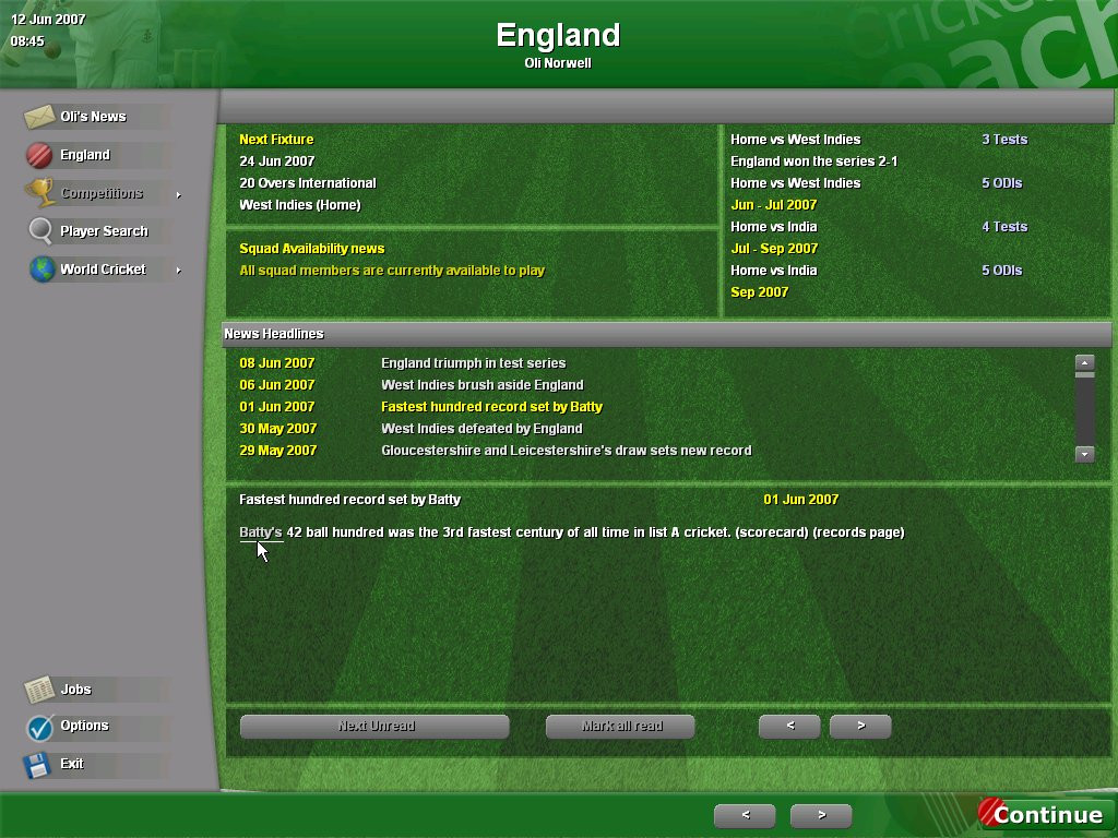 Cricket Coach 2007 - кадр 9