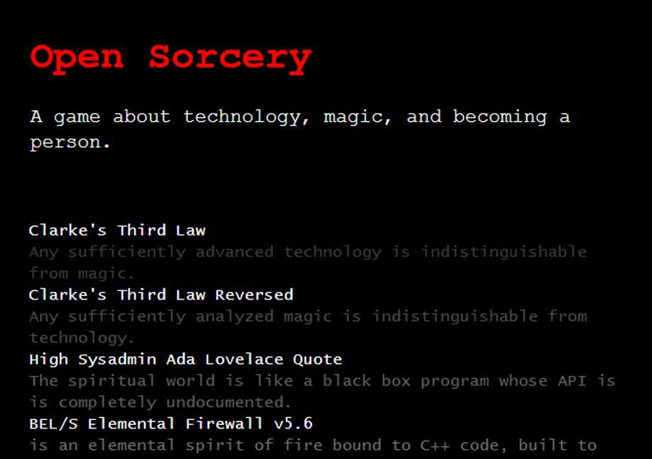 Open Sorcery (itch) - кадр 1