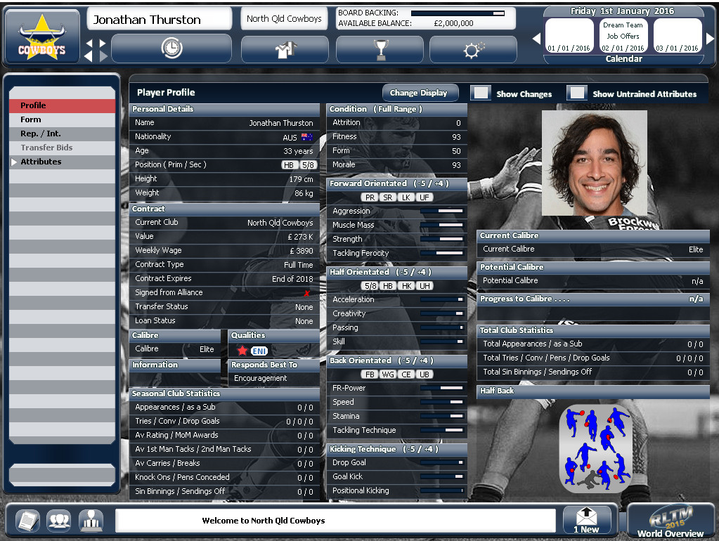 Rugby League Team Manager 2015 - кадр 14