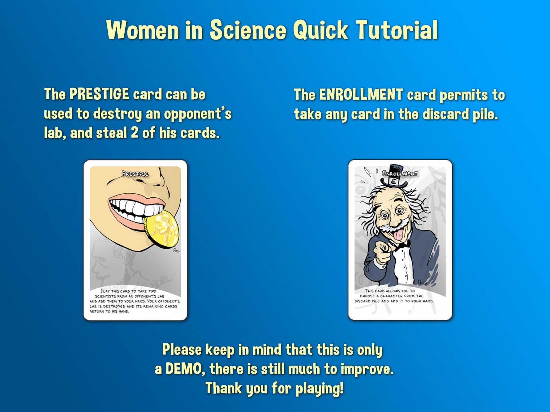 Women in Science - Card Game (itch) - кадр 1