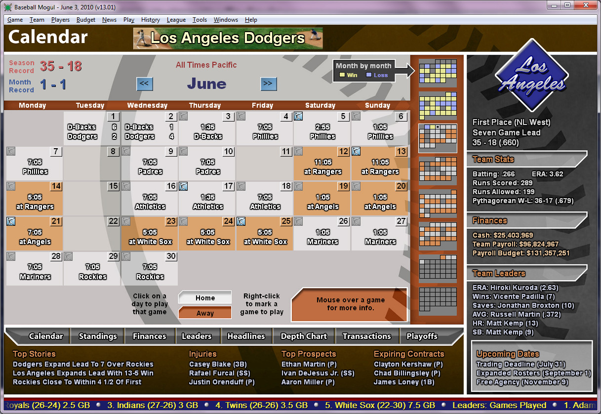 Baseball Mogul 2011 - кадр 2