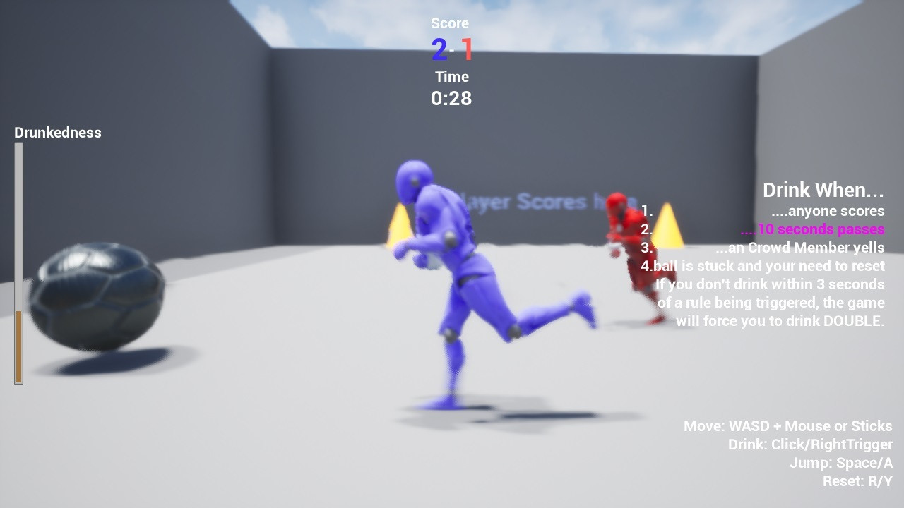 LDJam: Participating in a Drinking Game While Playing Soccer (itch) - кадр 2