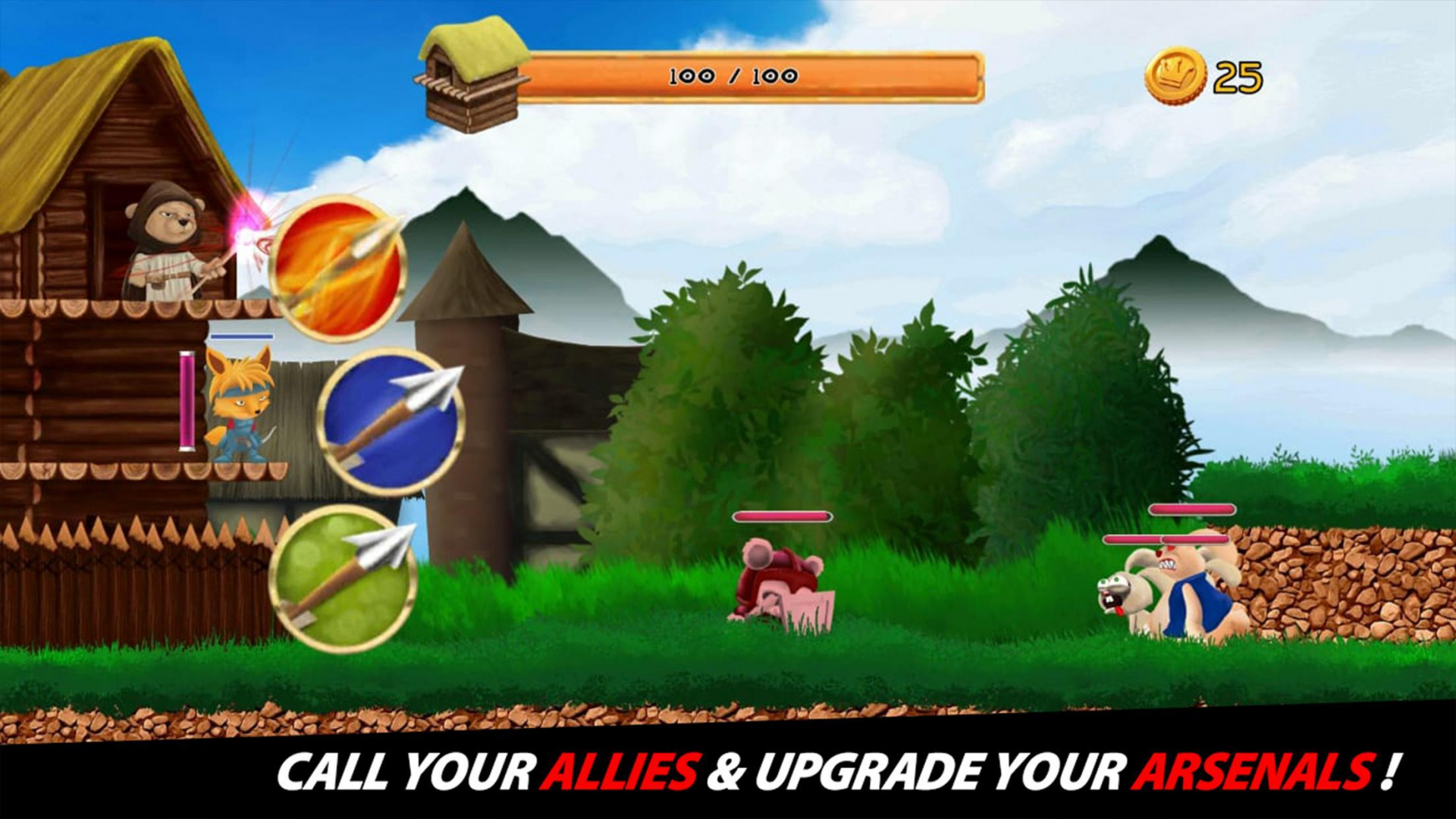 Bunnies Begone! - Archery Battle Defense (itch) - кадр 3