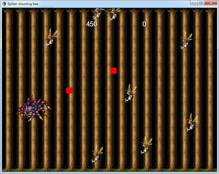 Spider shooting bee - кадр 1