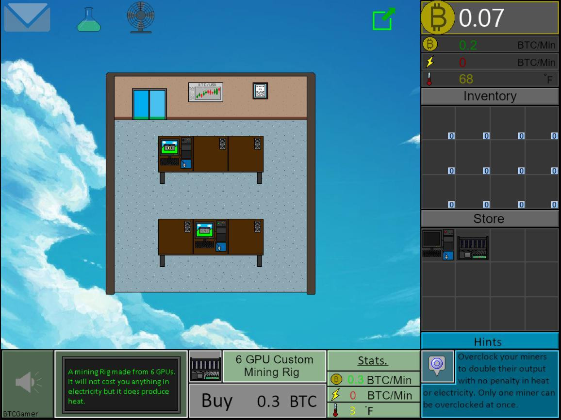Bitcoin Mining Simulator (BTCGamer) (itch) - кадр 1