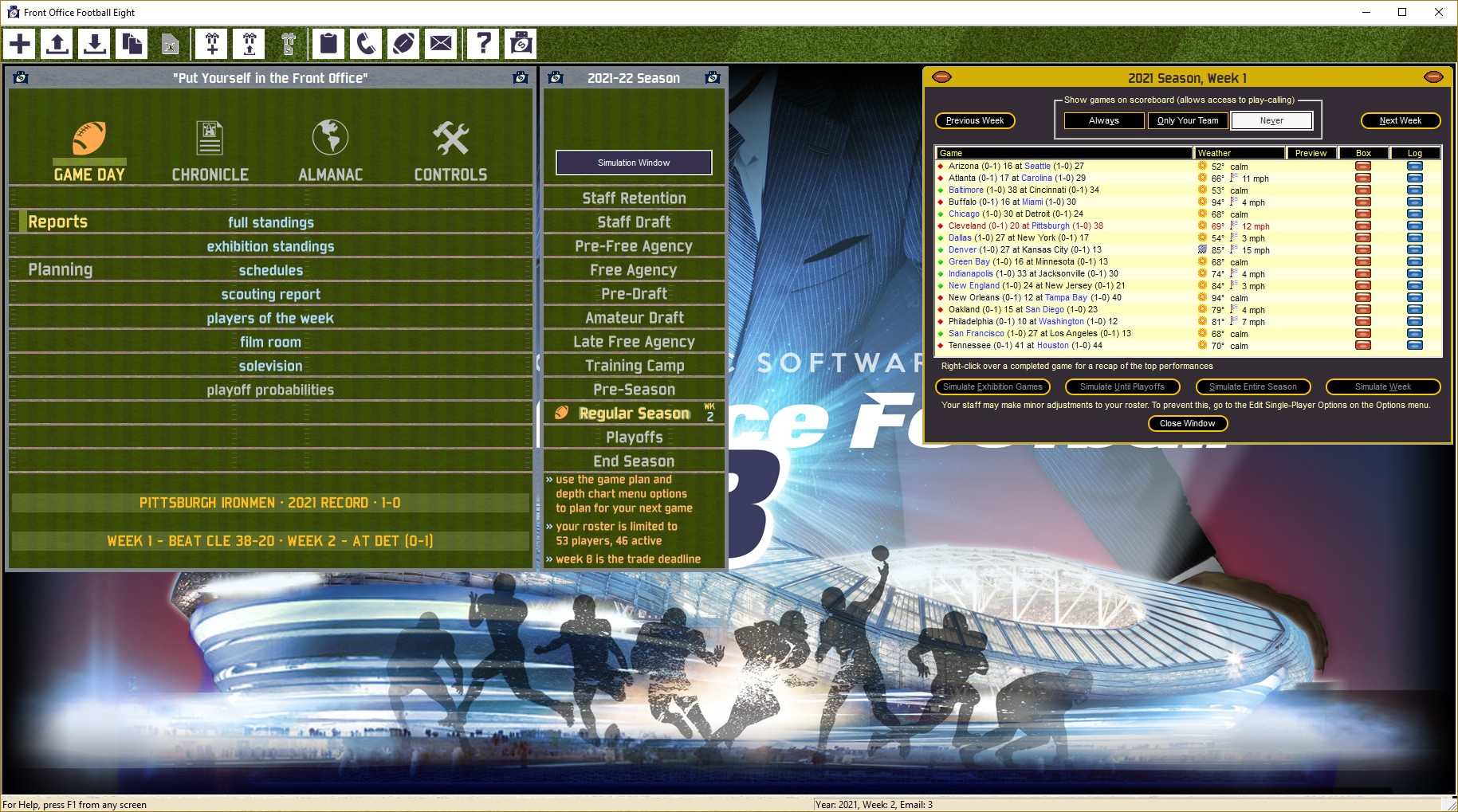 Front Office Football Eight - кадр 4