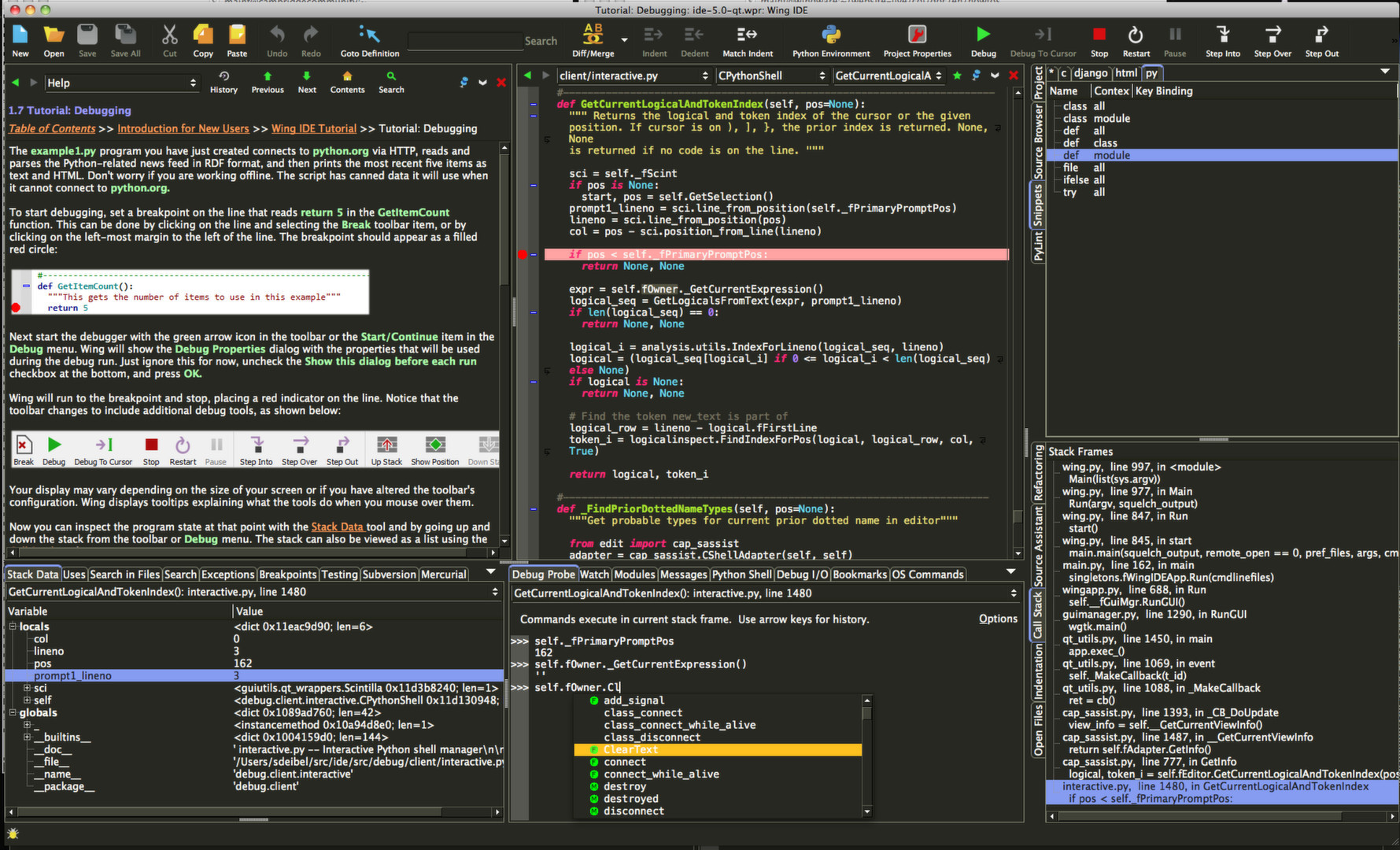 Wing IDE 5 - кадр 3
