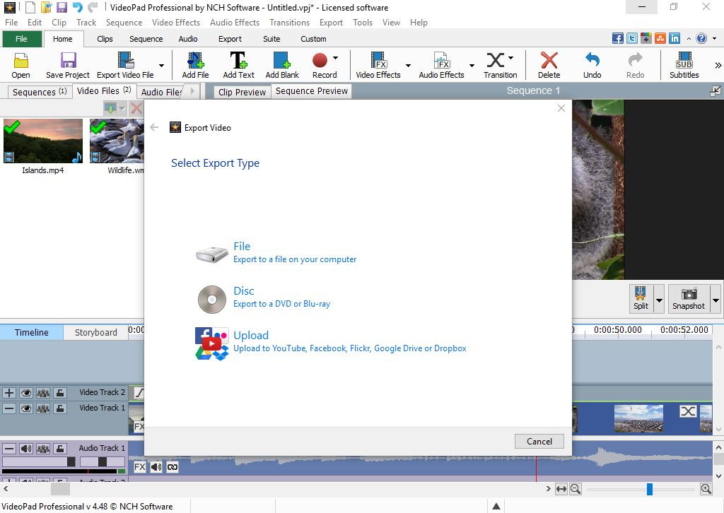 VideoPad Video Editor - кадр 2