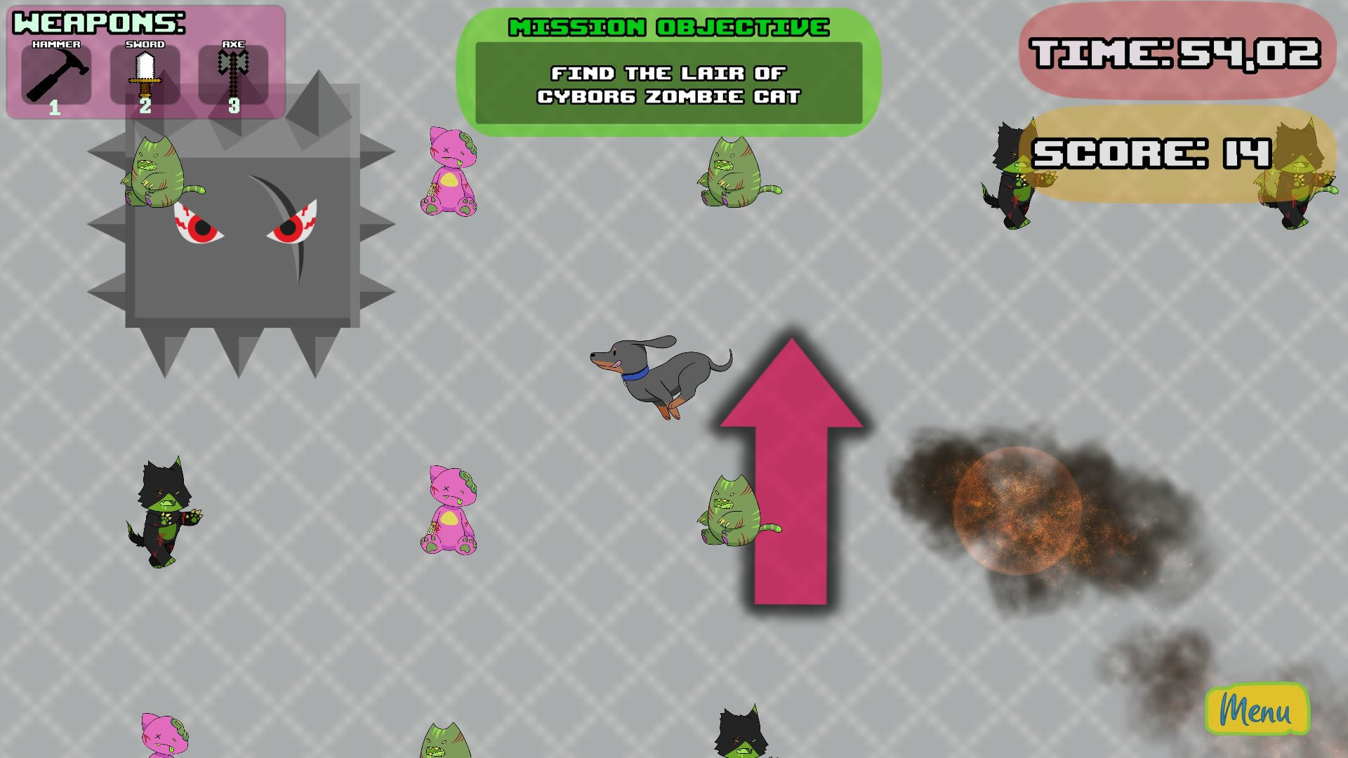Mr. Sausage vs The Zomcats (itch) - кадр 2