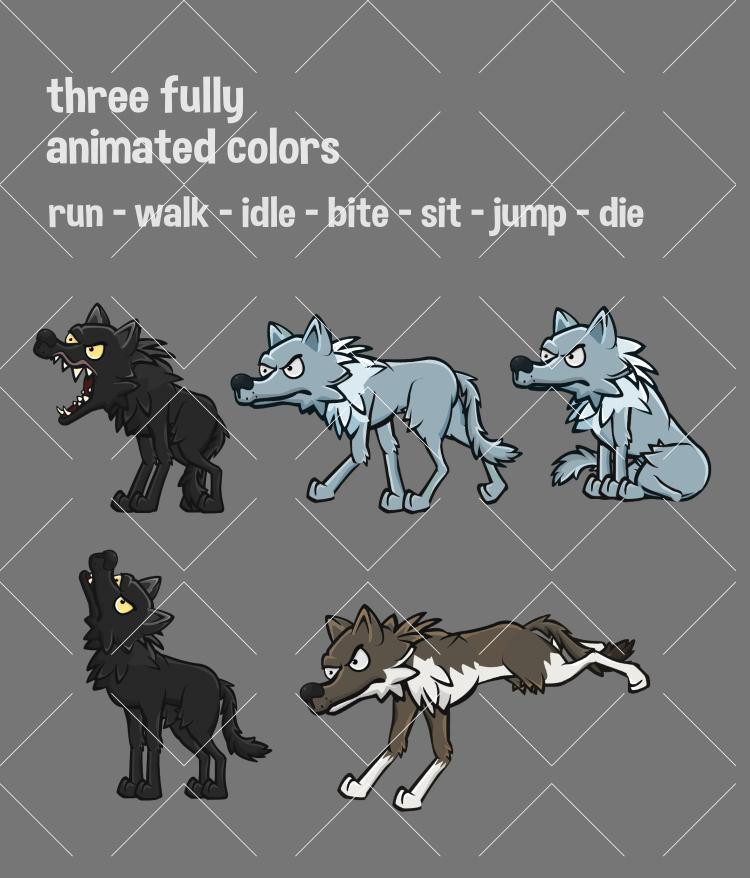 Animated wolf (itch) - кадр 1