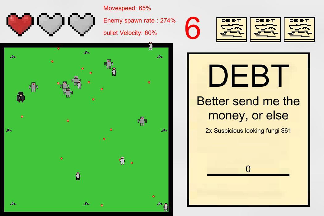 Ludum Dare 40- Debt crisis (itch) - кадр 1