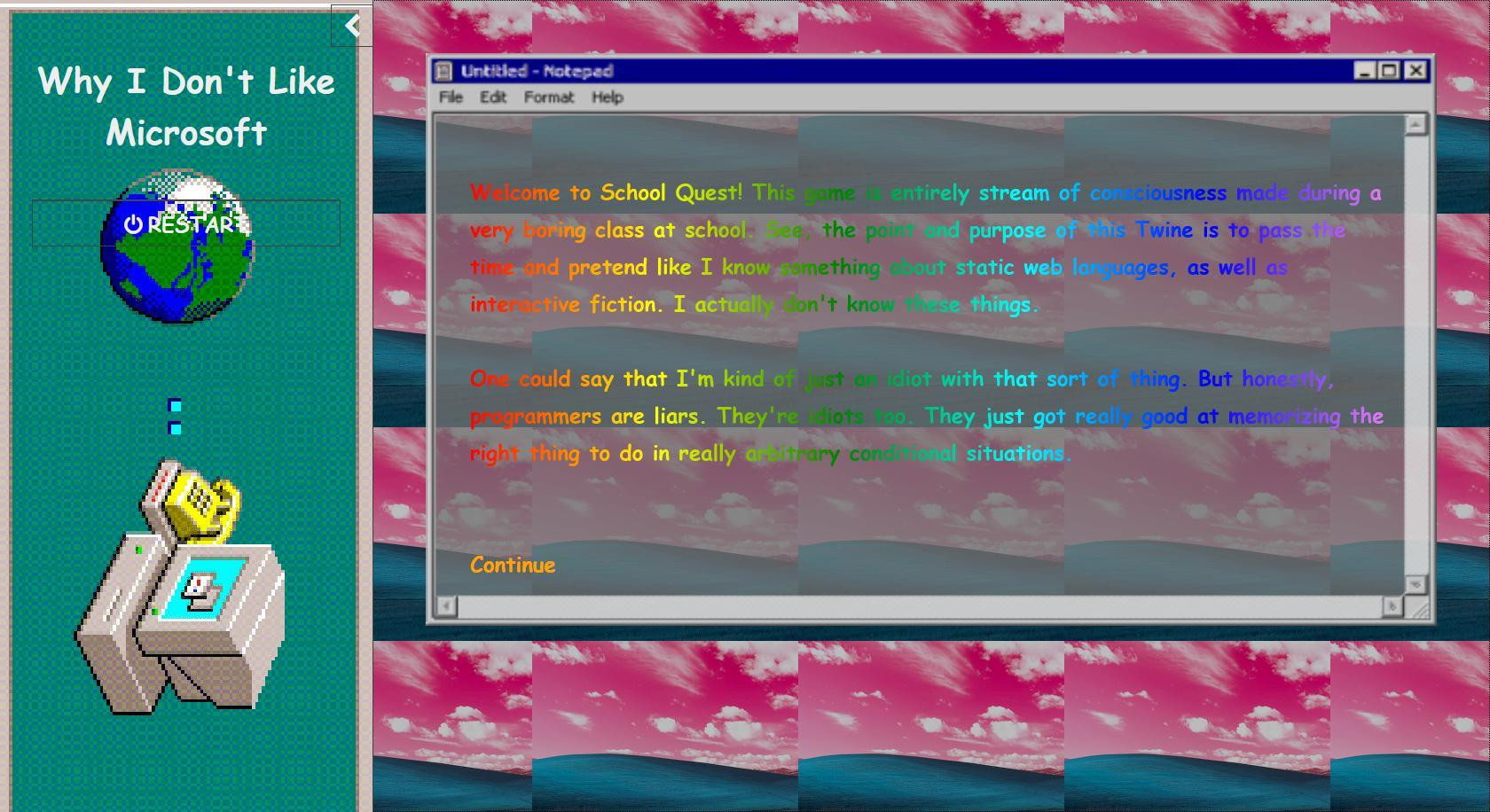 SchoolQuest I: Why I Don't Like Microsoft (itch) - кадр 1