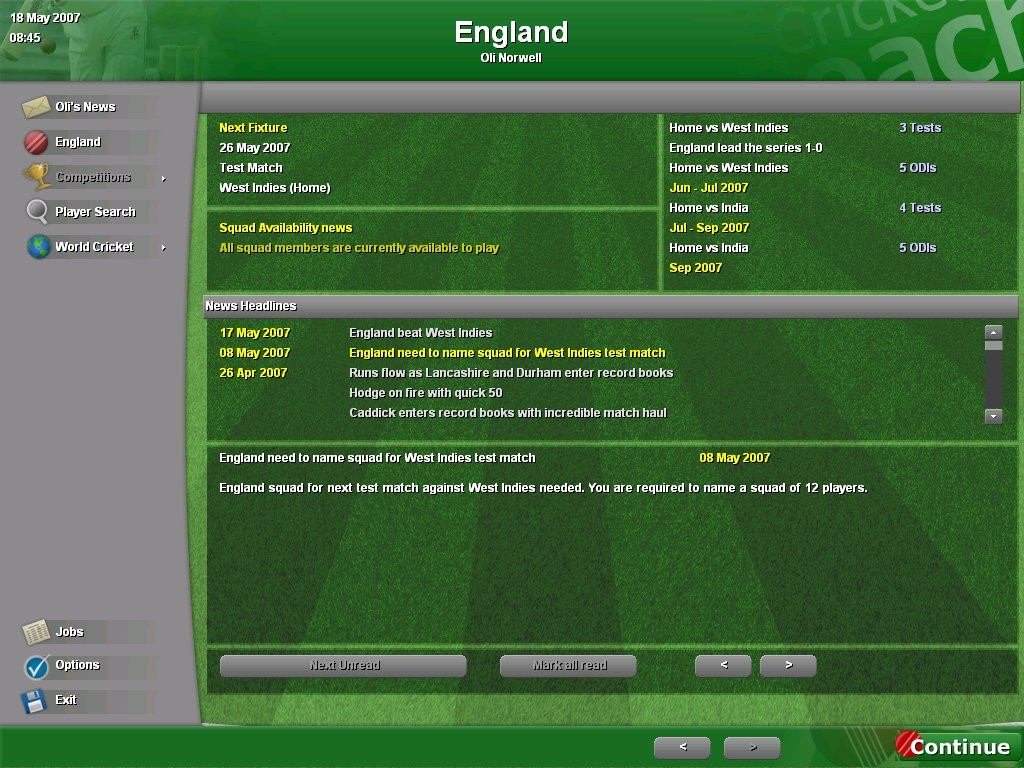 Cricket Coach 2007 - кадр 11