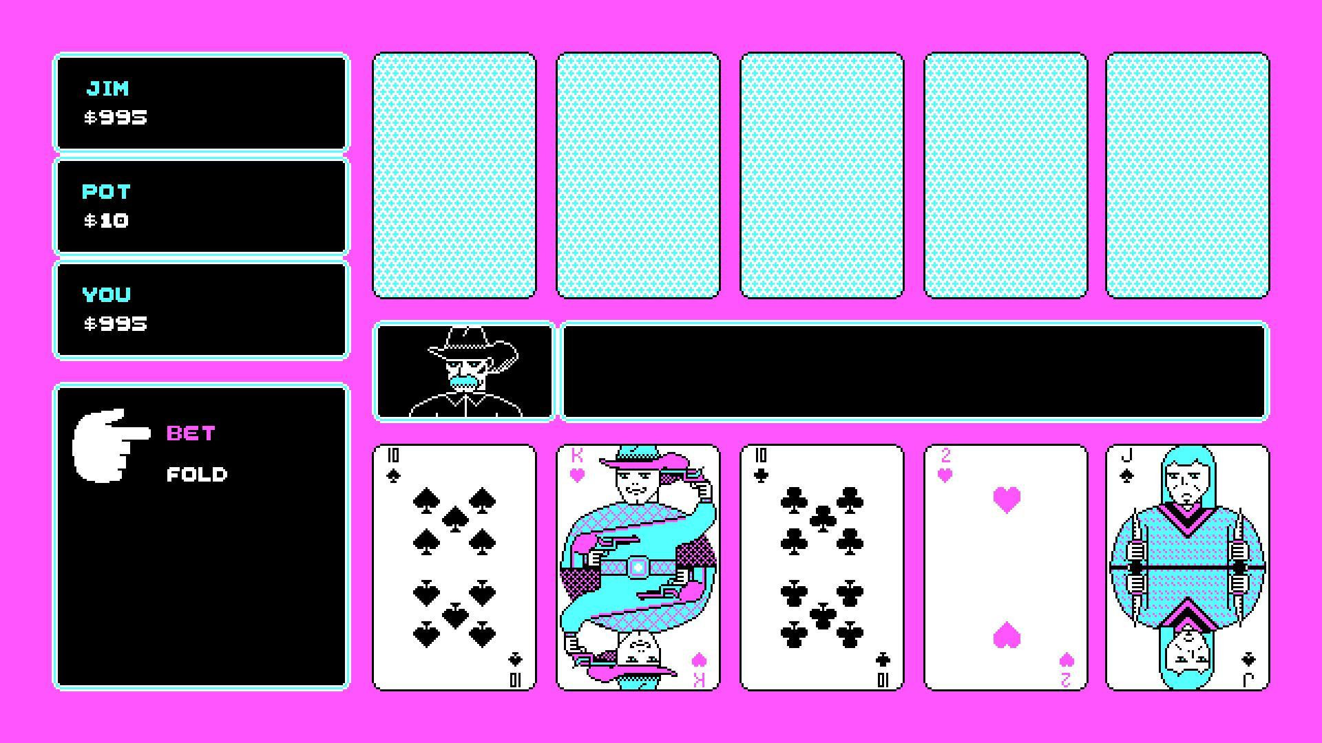 Wild West Poker CGA (itch) - кадр 1