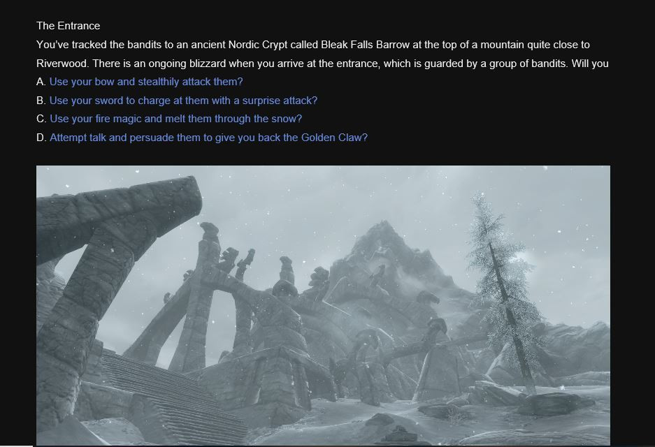 Bleak Falls Barrow (Fan Made Skyrim Dungeon) (itch) - кадр 1