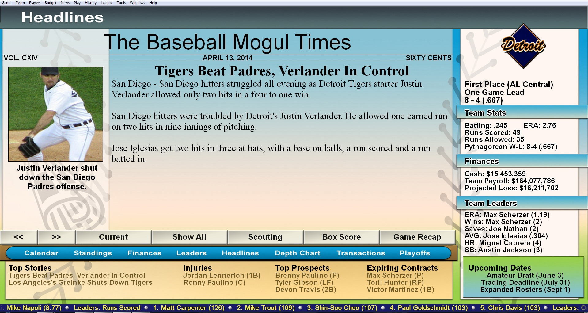 Baseball Mogul 2015 - кадр 2