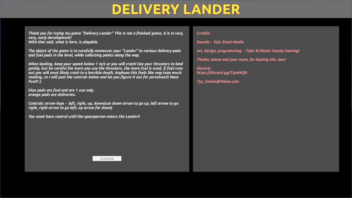 DeliveryLander (itch) - кадр 1