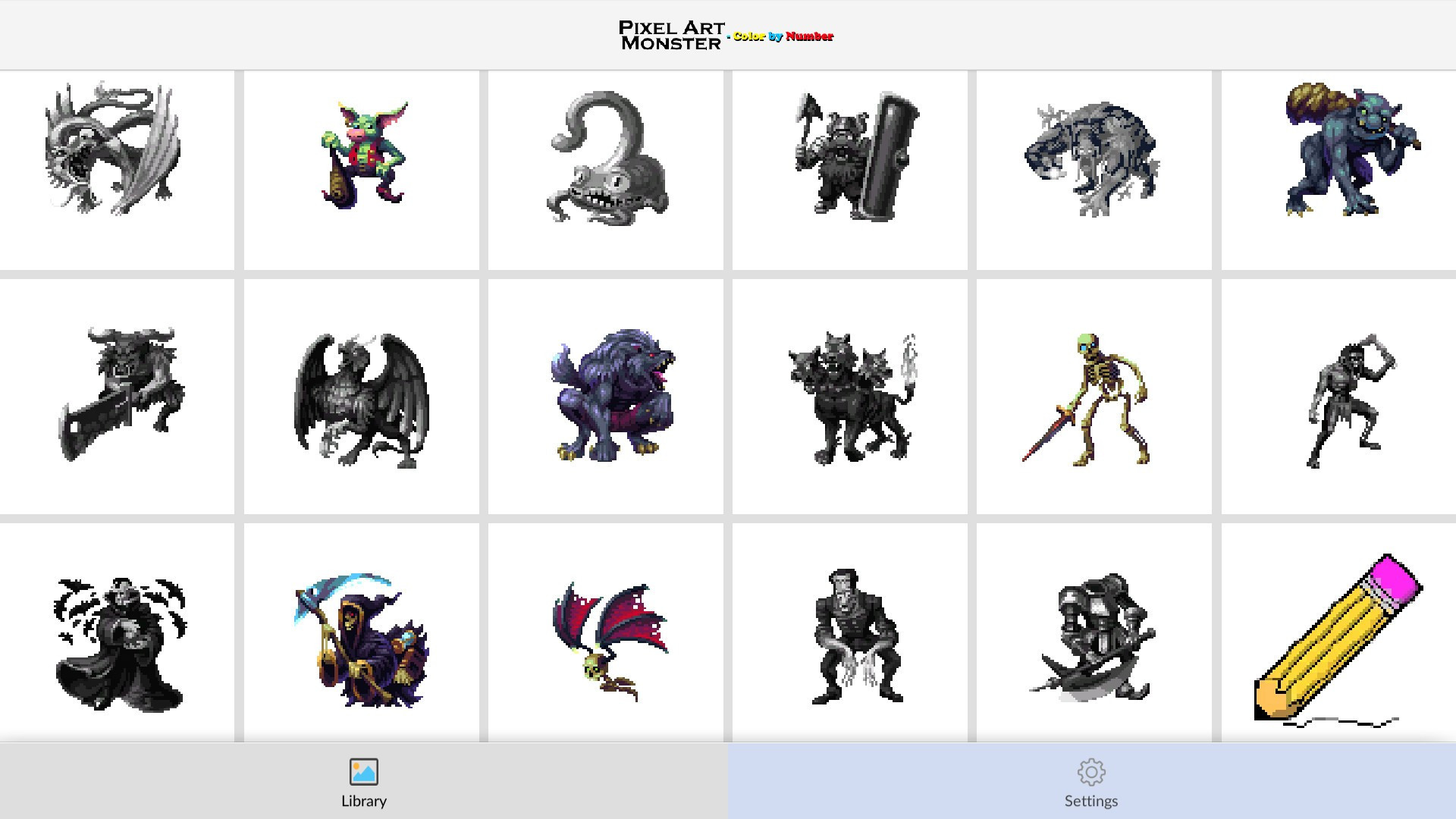 Pixel Art Monster - Color by Number - кадр 3