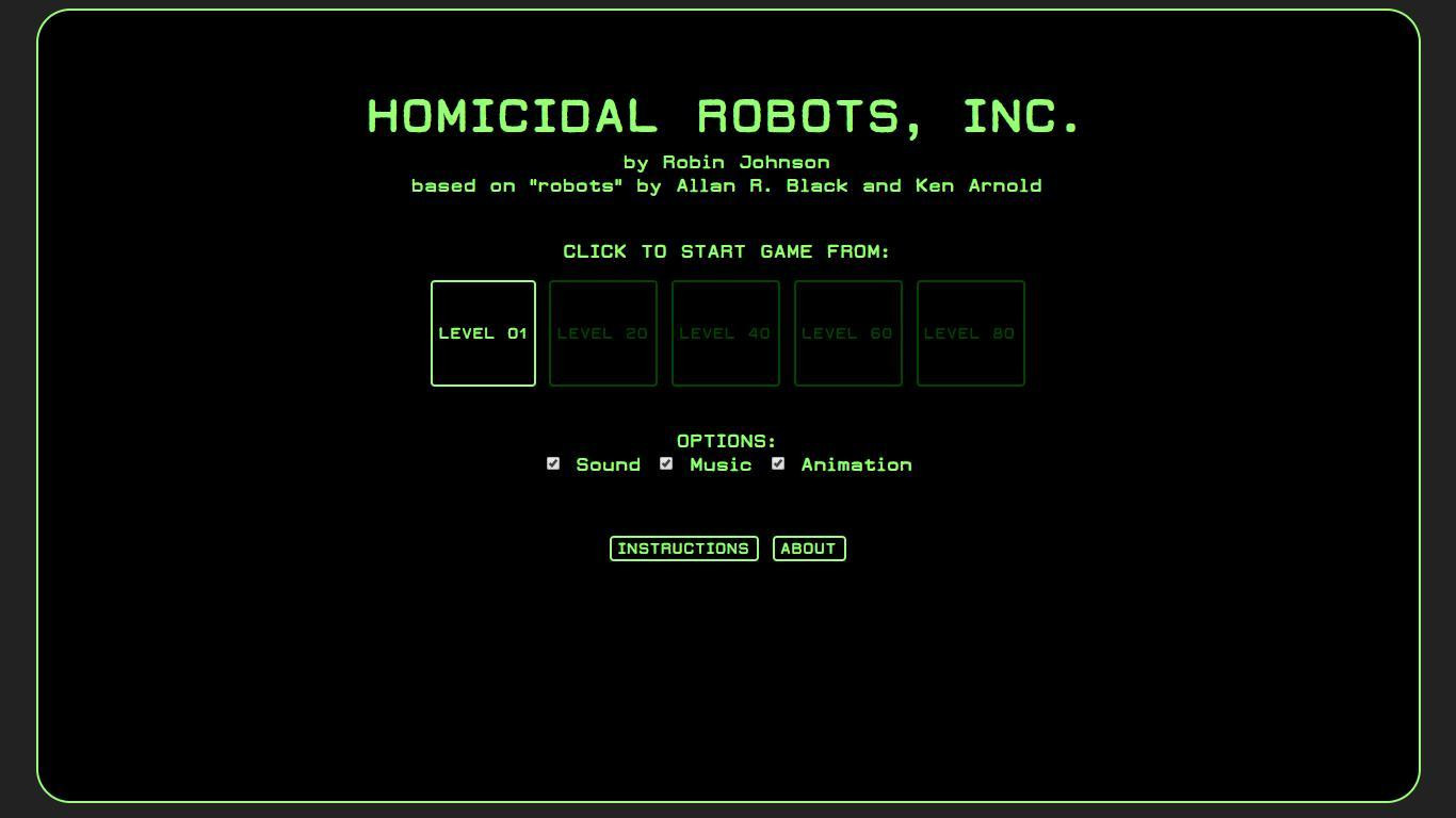 Homicidal Robots, Inc (itch) - кадр 1