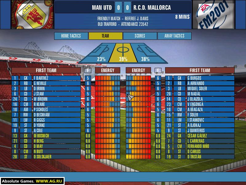 FA Premier League Football Manager 2001 - кадр 5
