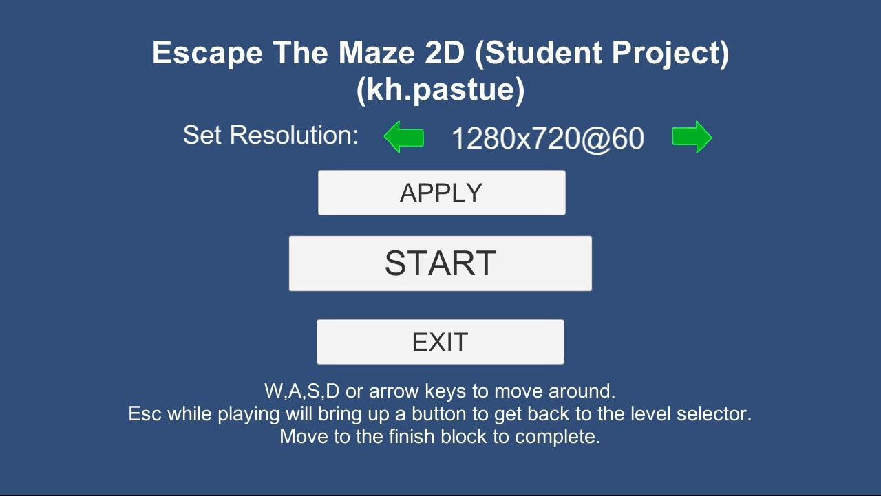 Escape The Maze 2D (itch) - кадр 1