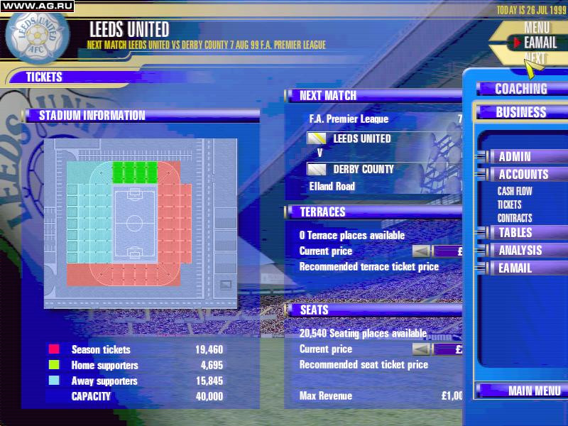FA Premier League Football Manager 2000 - кадр 5
