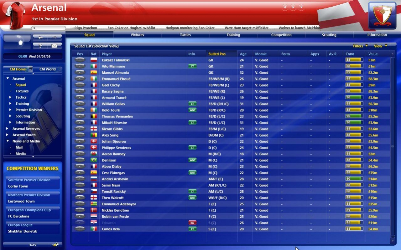 Championship Manager 2010 - кадр 5