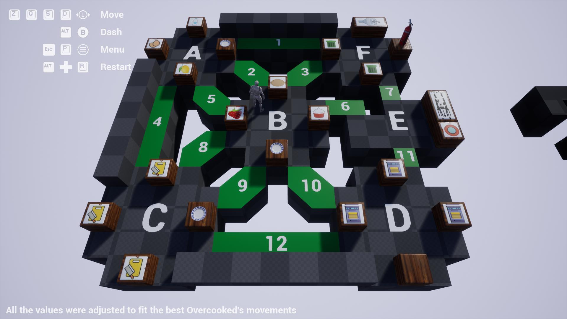 Overcooked original level design (itch) - кадр 1