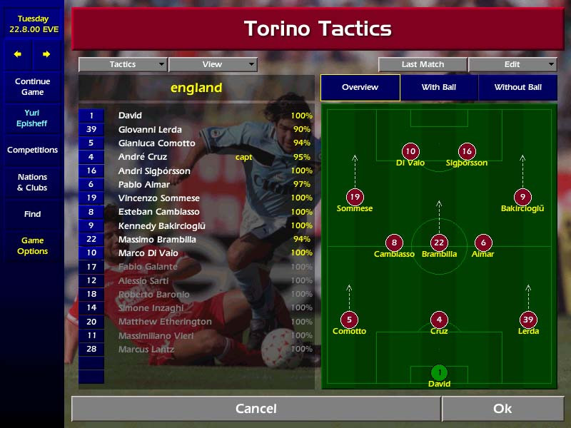 Championship Manager Season 99/00 - кадр 2