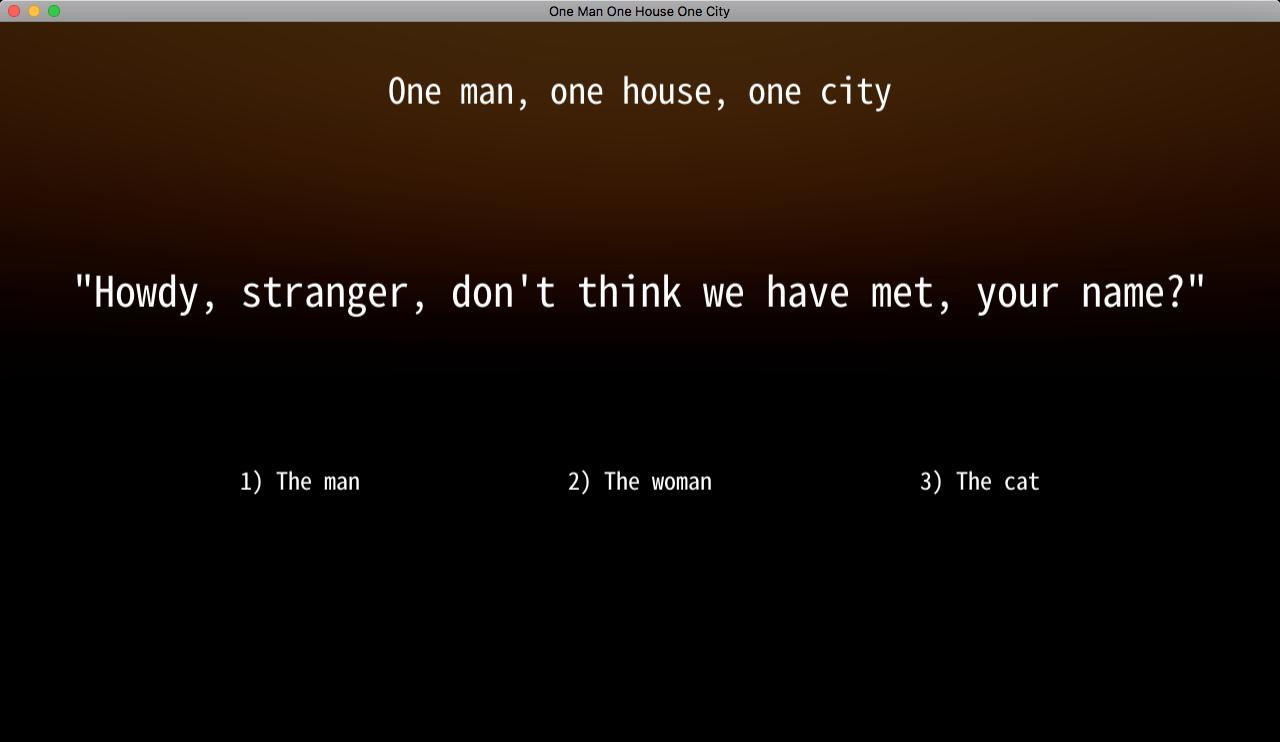 One man, one house, one city (itch) - кадр 1
