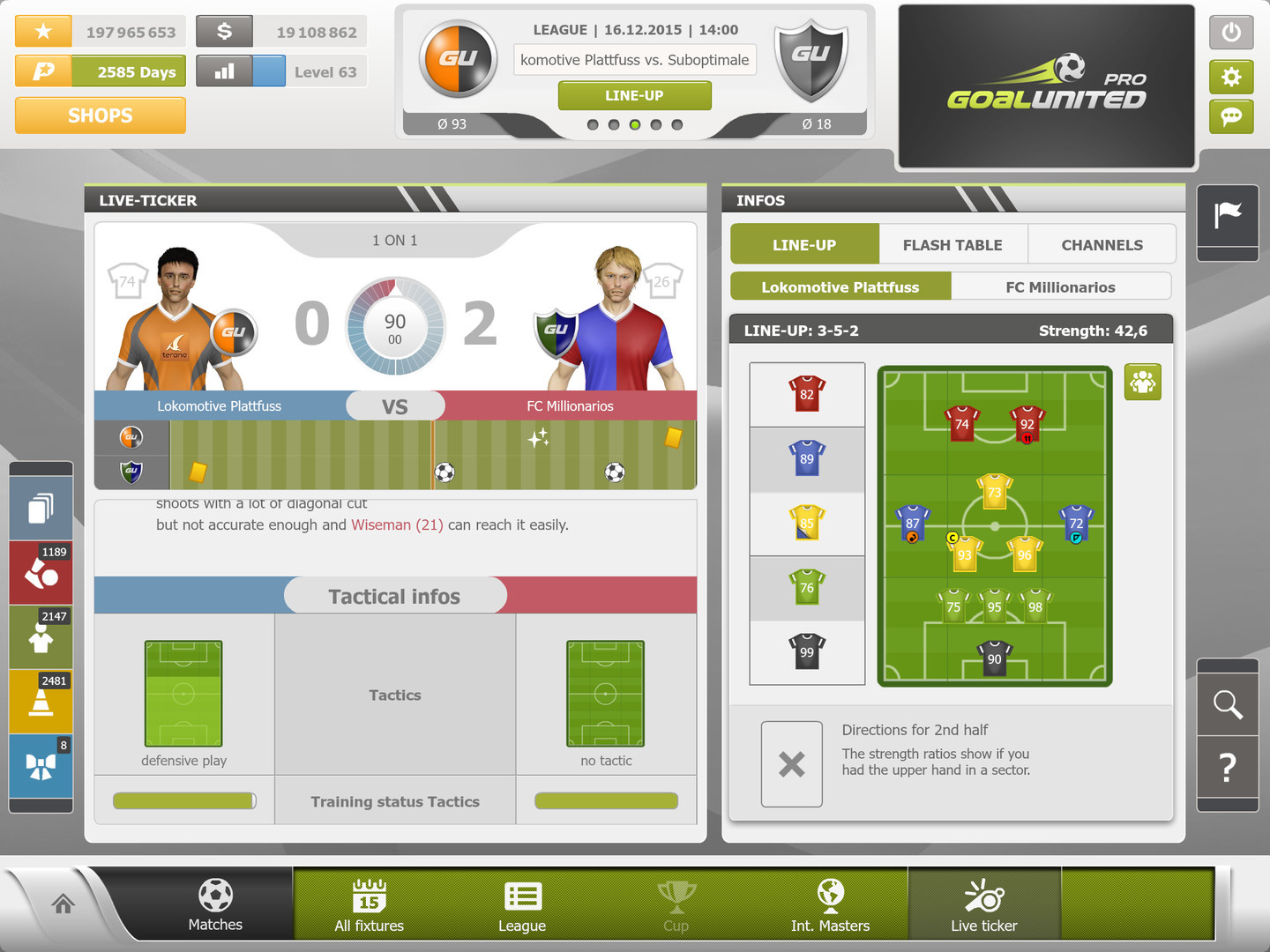 goalunited PRO – football manager for experts - кадр 2