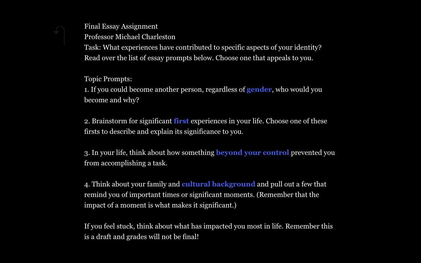 How Have Your Experiences Shaped your Paper? (itch) - кадр 1