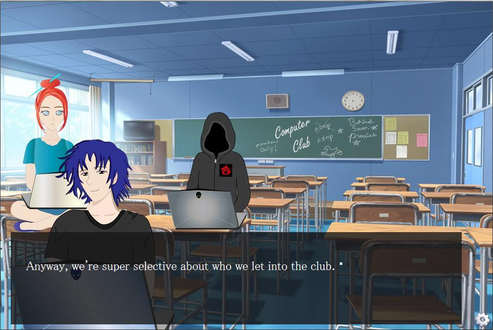 Mirai High School Hack Club (A Visual Novel) (itch) - кадр 5